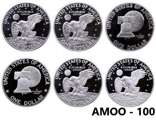 1973-1978 S Proof Clad Eisenhower Ike Dollar 6 Coin Set