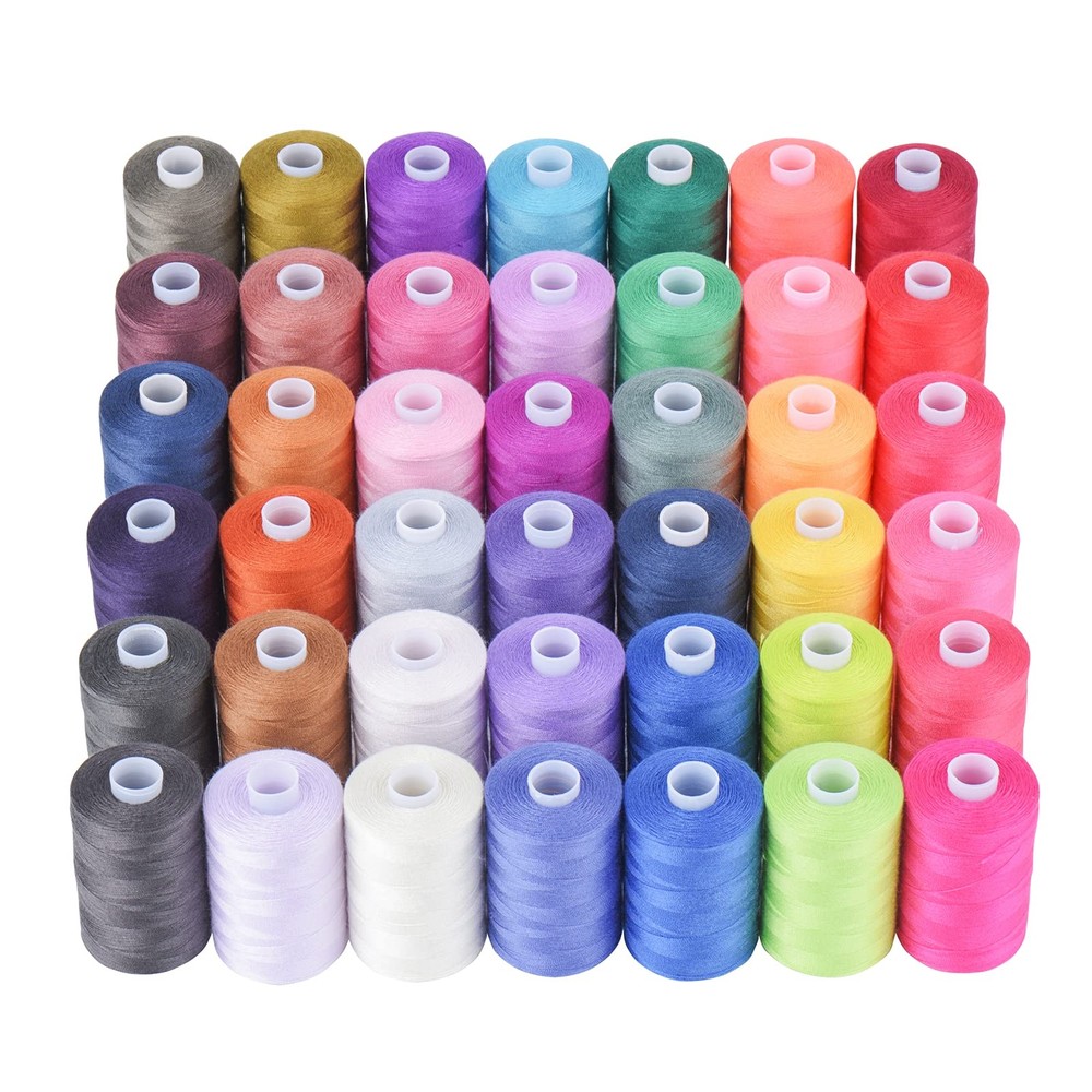 42 Spool 1000 Yards All Purpose Sewing Thread Assorted Polyester Sewing Machine