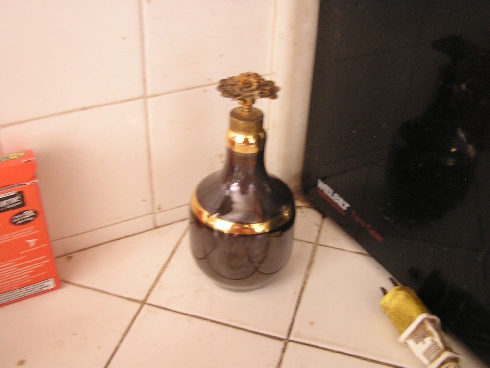 Vintage Perfume Bottle with Flower Atomizer