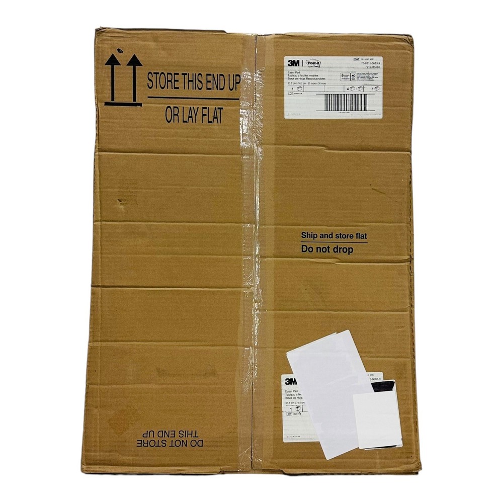 4 Pads Post-it Lined Easel Pad Super Sticky 25" x 30" Yellow 30 Sheets *Read*