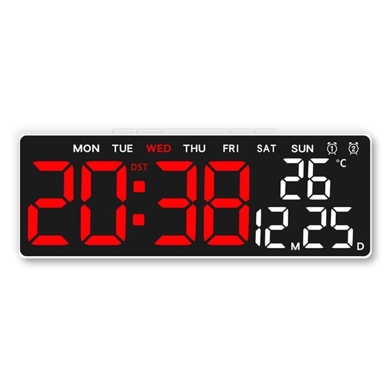 Multifunctional Simple LED Digital Clock with Date Week Display for Office Home