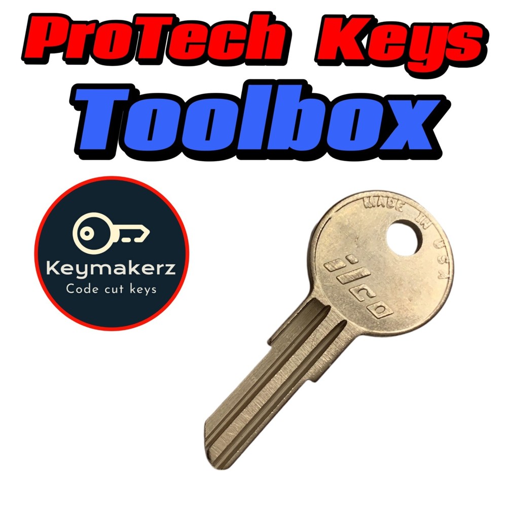 ProTech Tool Box Toolbox Keys Replacement Key Made Cut to Code 501XT-750XT