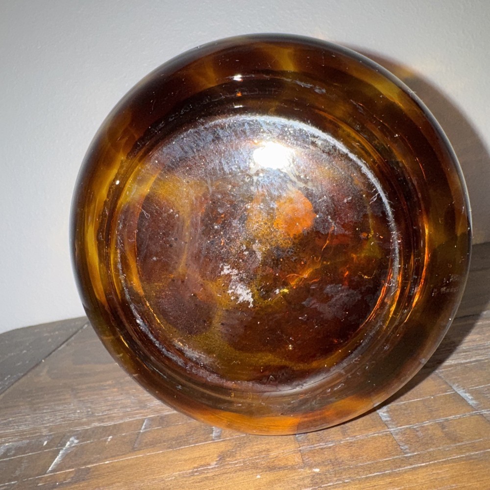 Tortoise Shell Glass Pitcher - 9" Tall - A33184