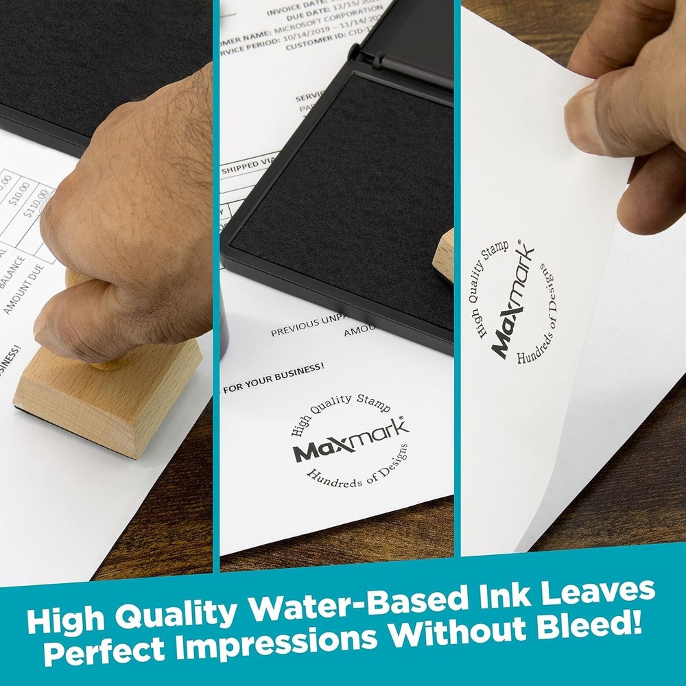 Black 2 oz. Refill Ink for Self-Inking Stamps with Controlled Applicator
