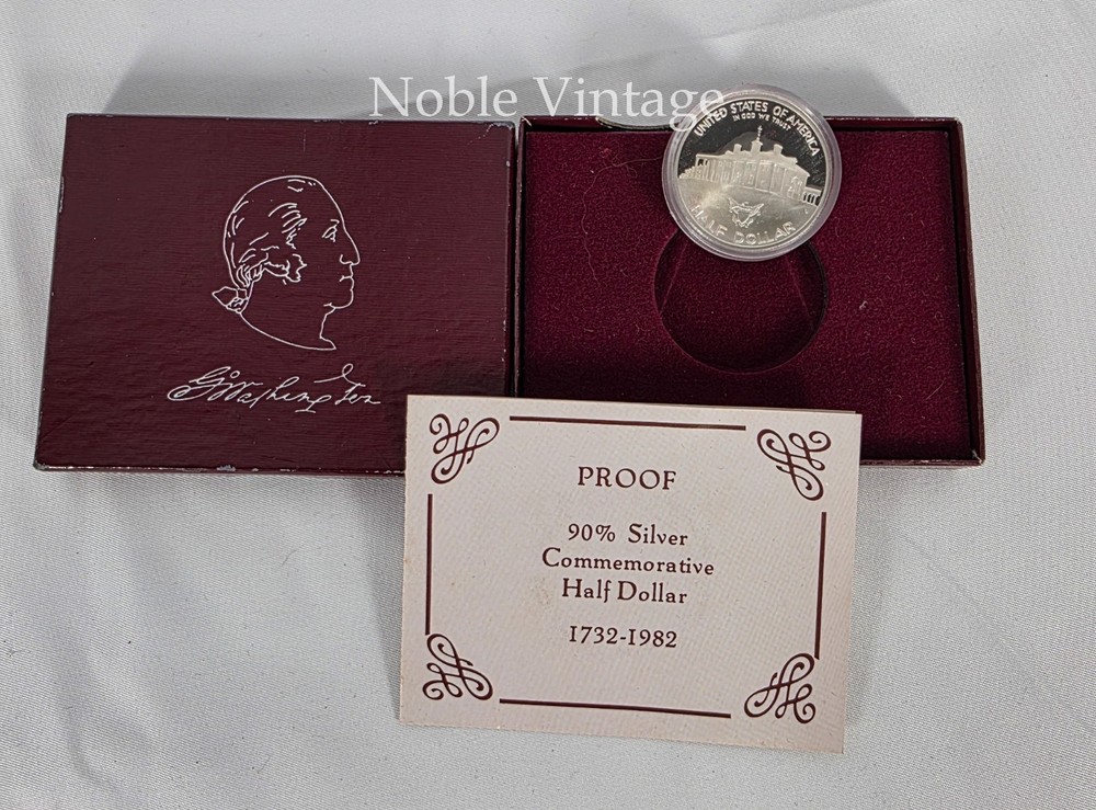 1982 s Proof George Washington Commemorative Half Dollar - 90% Silver - ST