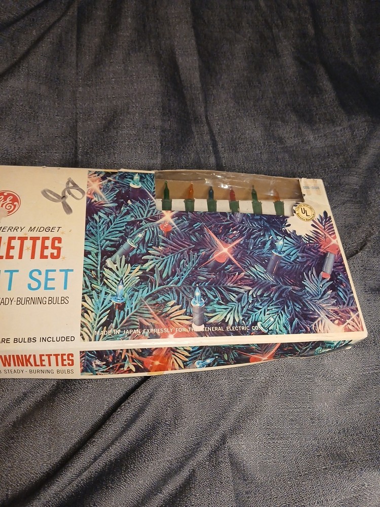 GE Merry Midget Twinklett 35 Light Set Christmas Multicolor String Tested In Box