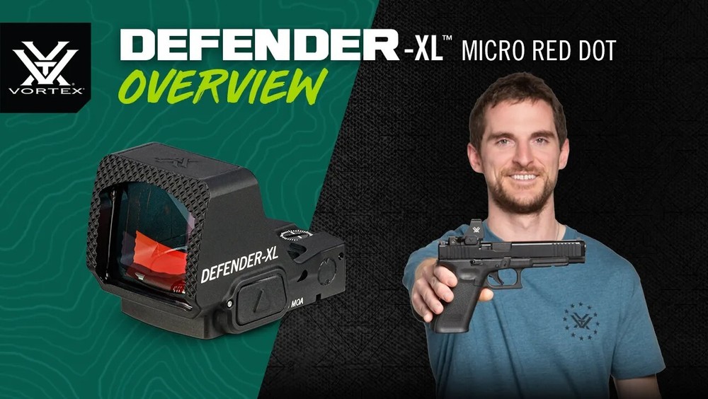 Vortex Optics Defender-XL Micro Waterproof 8 MOA Red Dot Sight with Free CD Hat