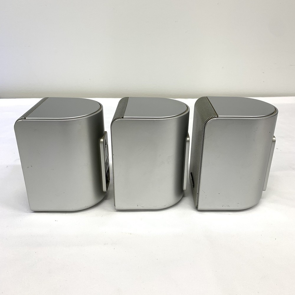 Samsung PSRS610E Rear Speaker System 3 Speakers Silver Tested and Working