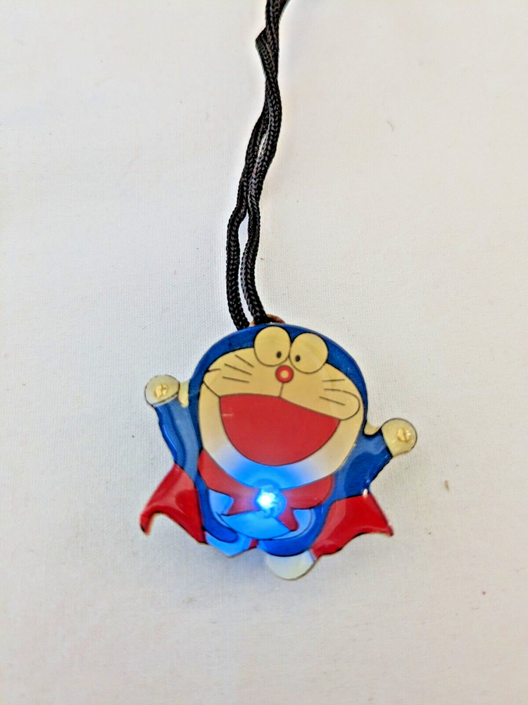 Flying Doraemon Body Flashing Blinking Multi Color LED Light Up Blinky Necklace