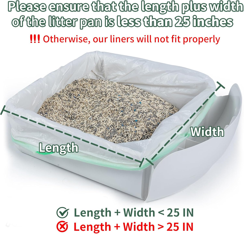 40 Count Cat Litter Box Liners for Automatic Cat Litter Box and Litter-Robot 4/3
