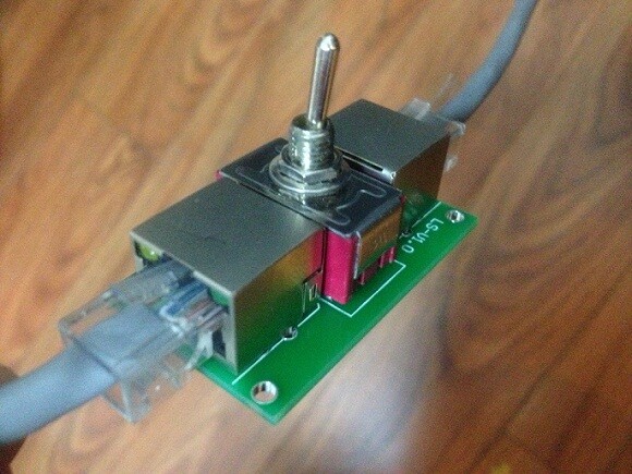 RJ45 Network Cable Twisted pair Switch Toggle Control Switch With Case