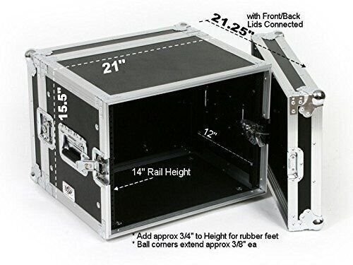 OSP Cases | ATA Road Case | 8-Space Effects Rack | 14" Deep | RC8U-14