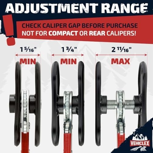 Heavy Duty Brake Caliper Compression Tool - Ratcheting Handle, Pad Spreader for