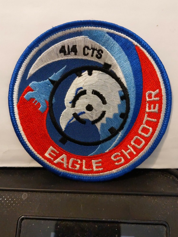 414th COMBAT TRAINING SQUADRON EAGLE SHOOTER SWIRL PATCH 4 x 4 inch