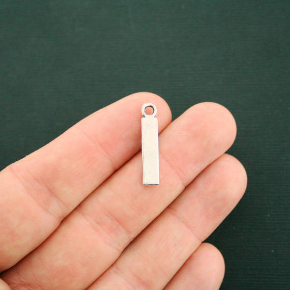 12 Ruler Charms Antique Silver Tone - SC7232
