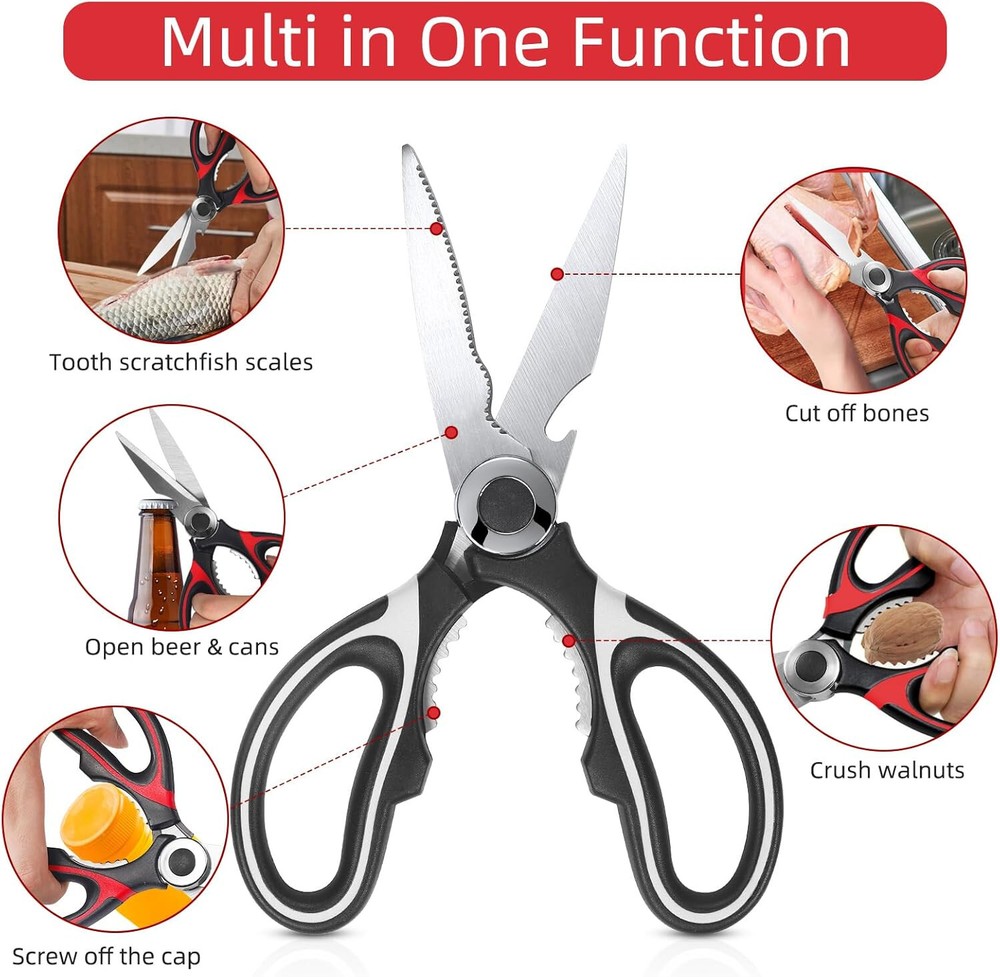 Kitchen Shears For General Cooking Use Heavy Duty Meat Scissors 2 Pack