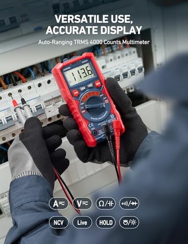 Multimeter Tester, TRMS 4000 Counts Volt Meter Ohmmeter Digital Auto-Ranging