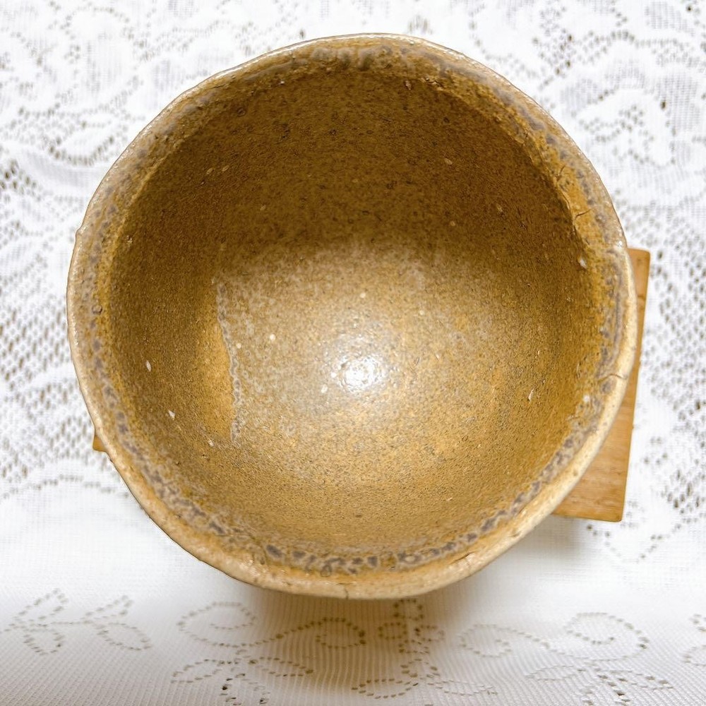 Tea Utensils Ceramic ocher may be Tokoname ware