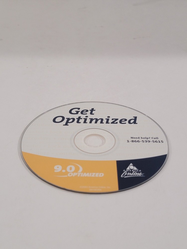 VINTAGE AOL America Online CD-ROM Featuring 9.0 Optimized - DISC ONLY
