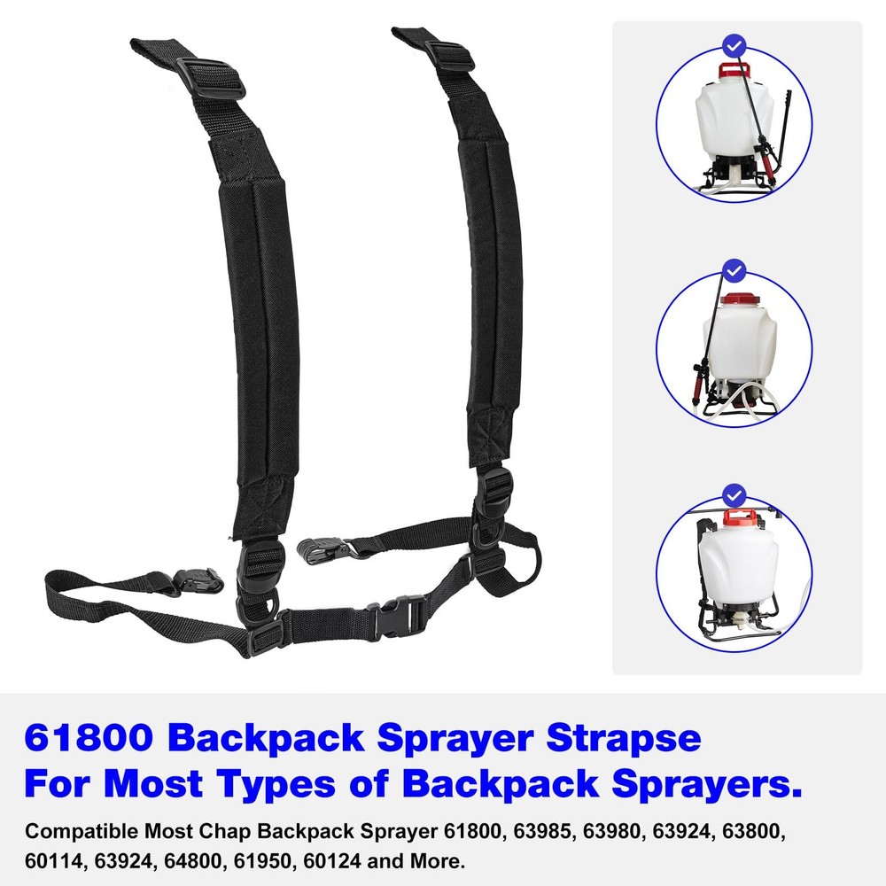 BZTT Backpack Sprayer Straps Replacement Solo Small, Black