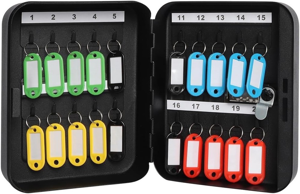 Key Box with Combination Lock Wall Mount Secure Key Organizer 20 Hooks
