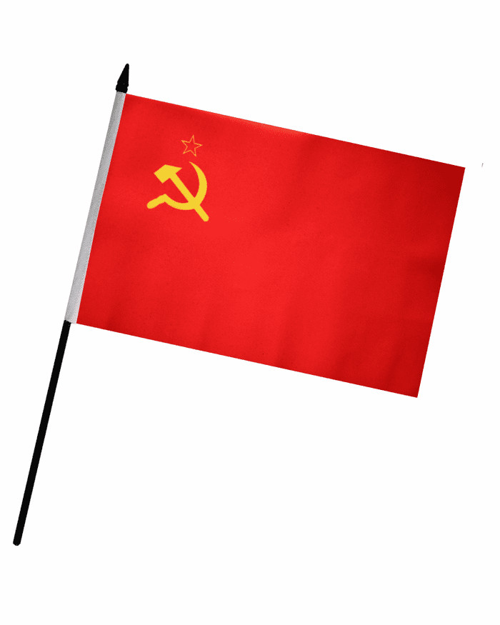 USSR Soviet Union Hand Flag (9" x 6")