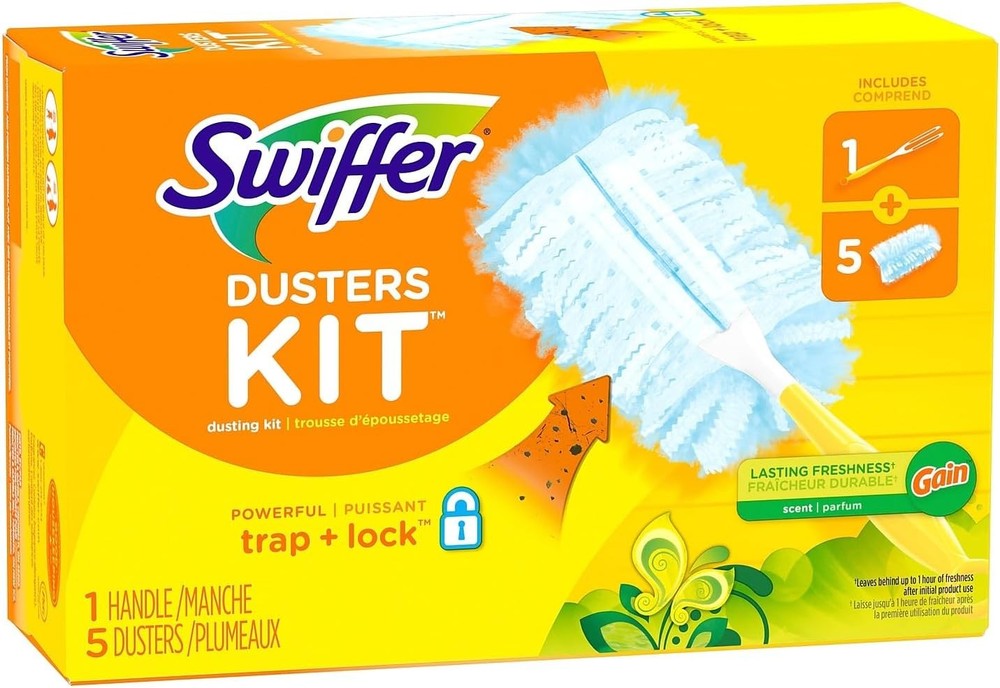 Swiffer Heavy Duty Dusters Starter Kit, Gain, Blue (74330)