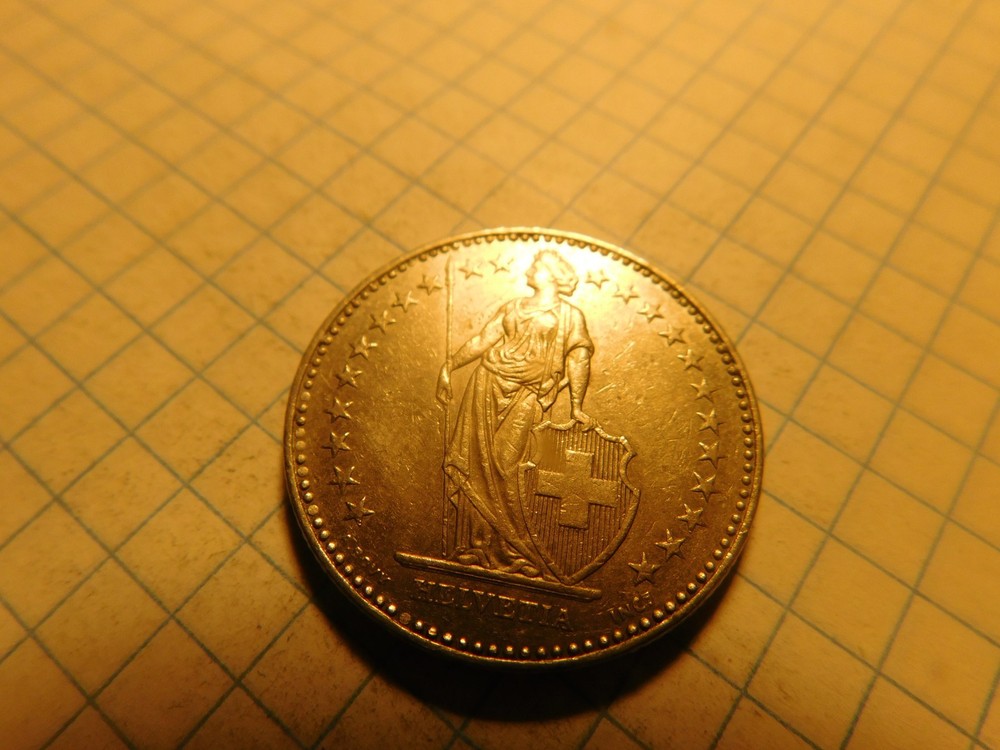SWITZERLAND 2 FRANCS 1993 B # 1100