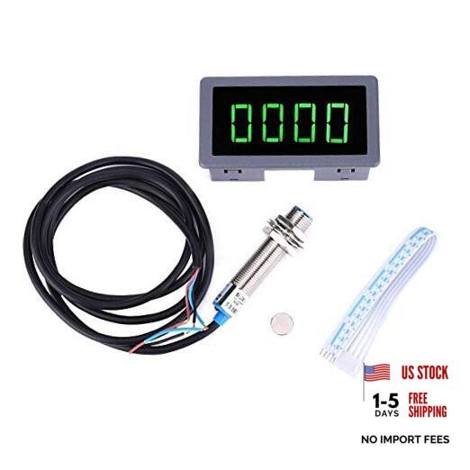 Digital LED Tachometer RPM Speed Meter with Inductive Proximity Switch Sensor