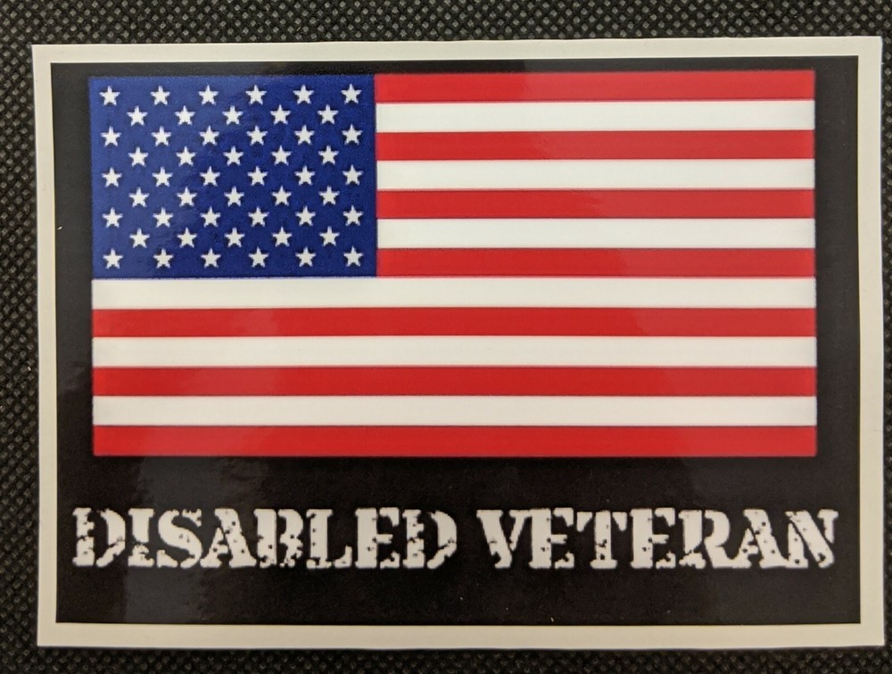 Disabled Veteran Sticker Decal