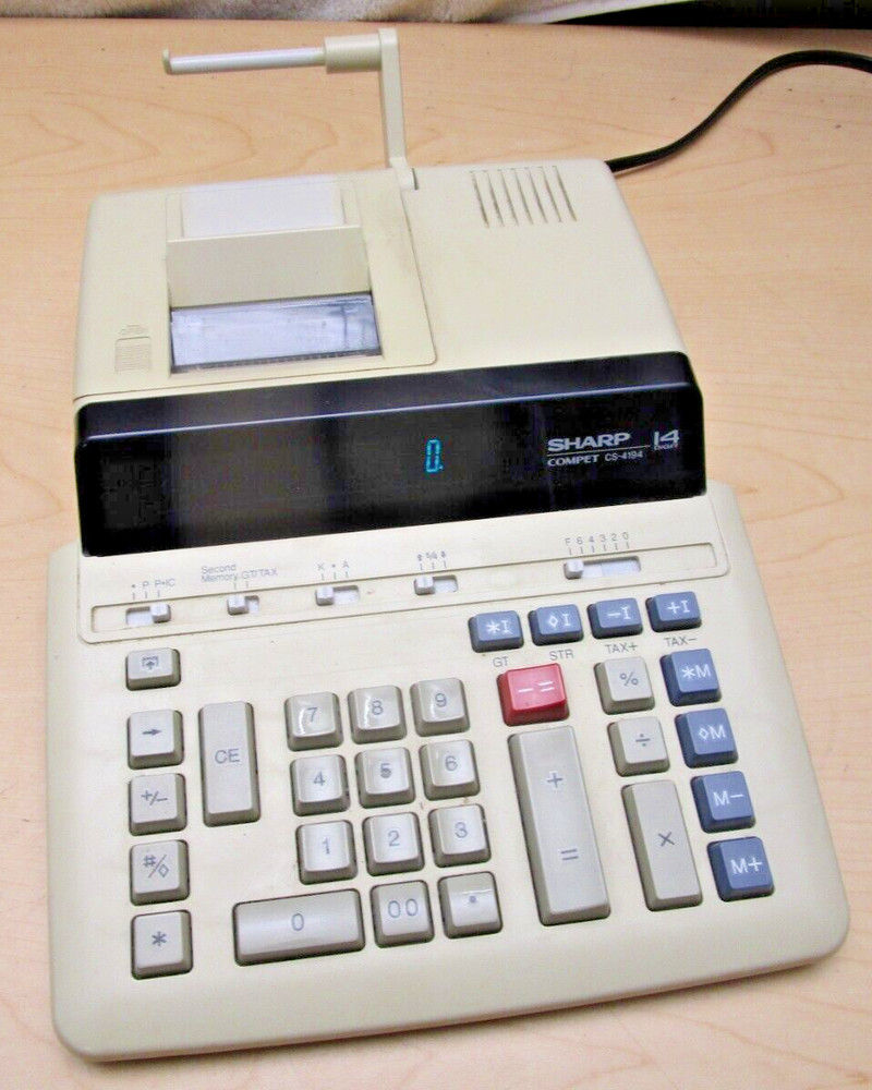 Vintage Sharp Compet CS-4194 Digital Printing Calculator