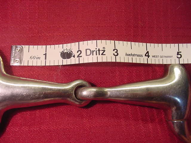 Eldonian Stainless Steel 4.5" Solid Mouth Thick Eggbutt Single Joint Snaffle Bit