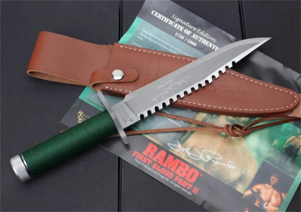 New FixedBlade Rambo Hand signed version Collection Outdoor Utility Tools VTH32A
