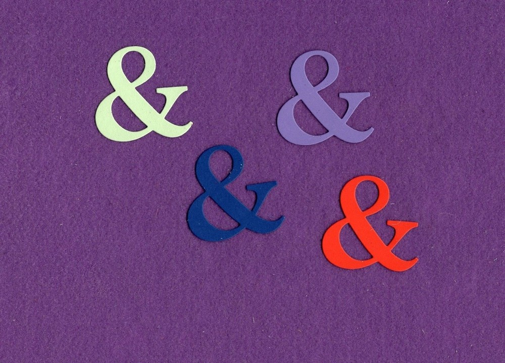 AMPERSAND die cuts scrapbook cards