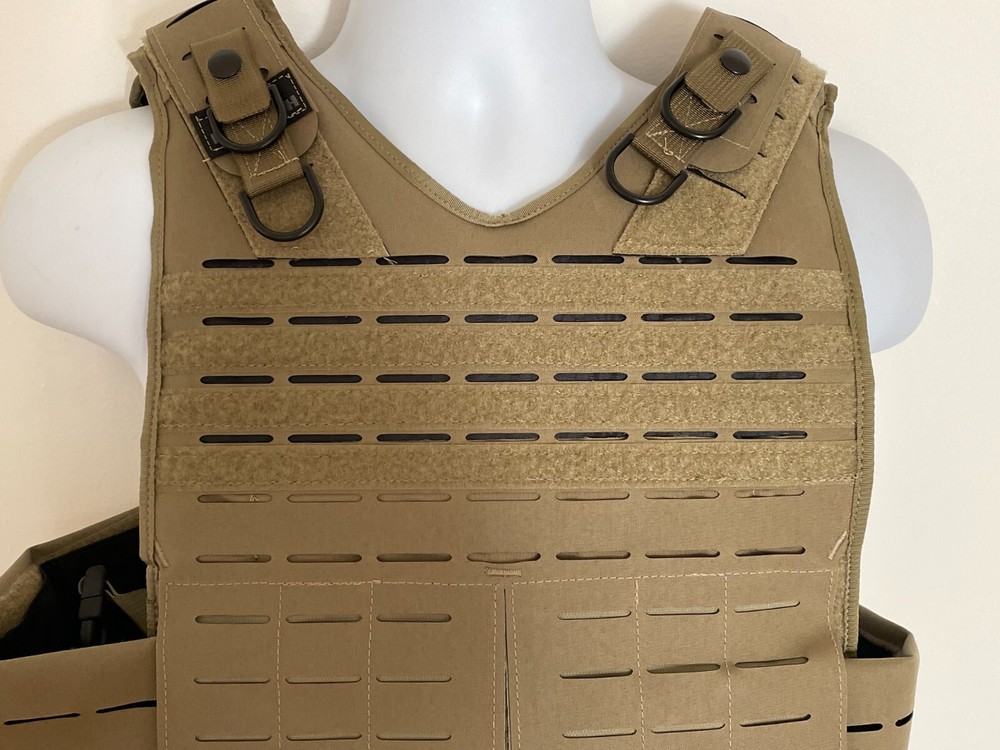 PROTECH Tactical Plate Rack Carrier AWS VCS 10X12 Large Tan Webless