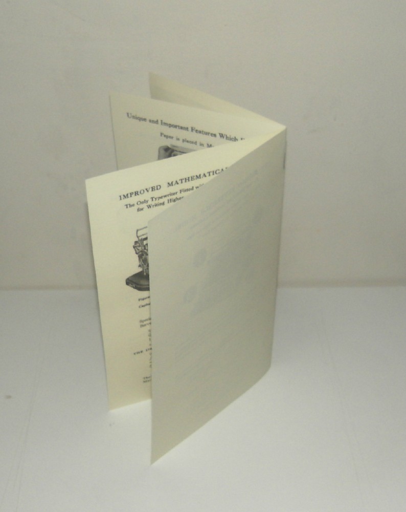 Multiplex Hammond Typewriter Brochure Manual Reproduction
