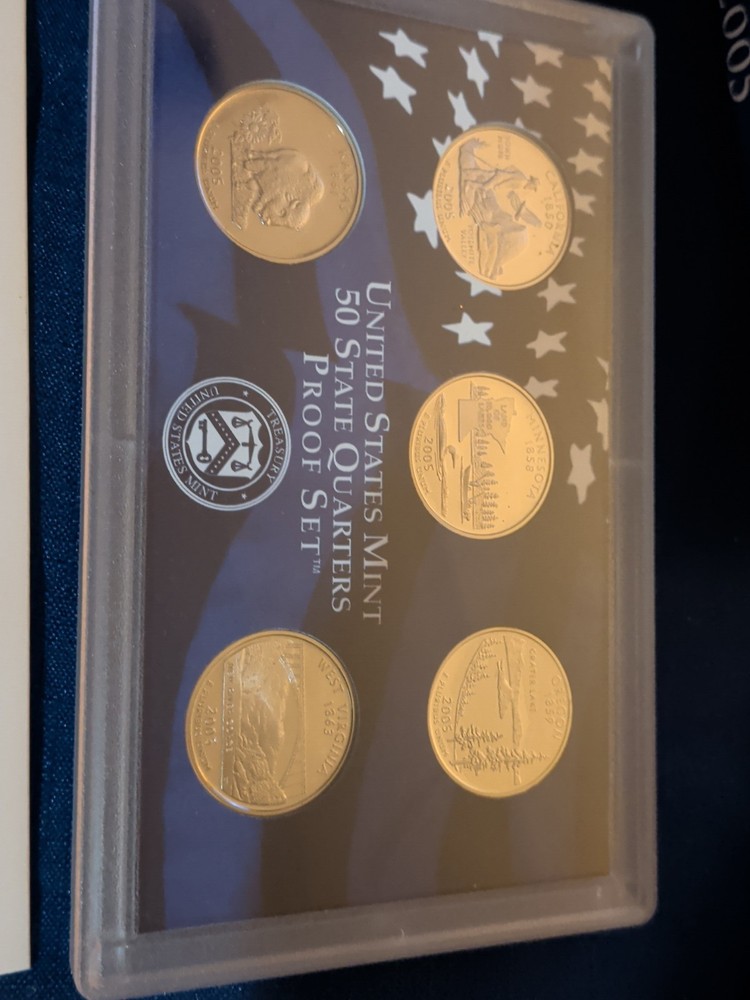 2005 S STATE QUARTERS PROOF SET WITH BOX & C.O.A .