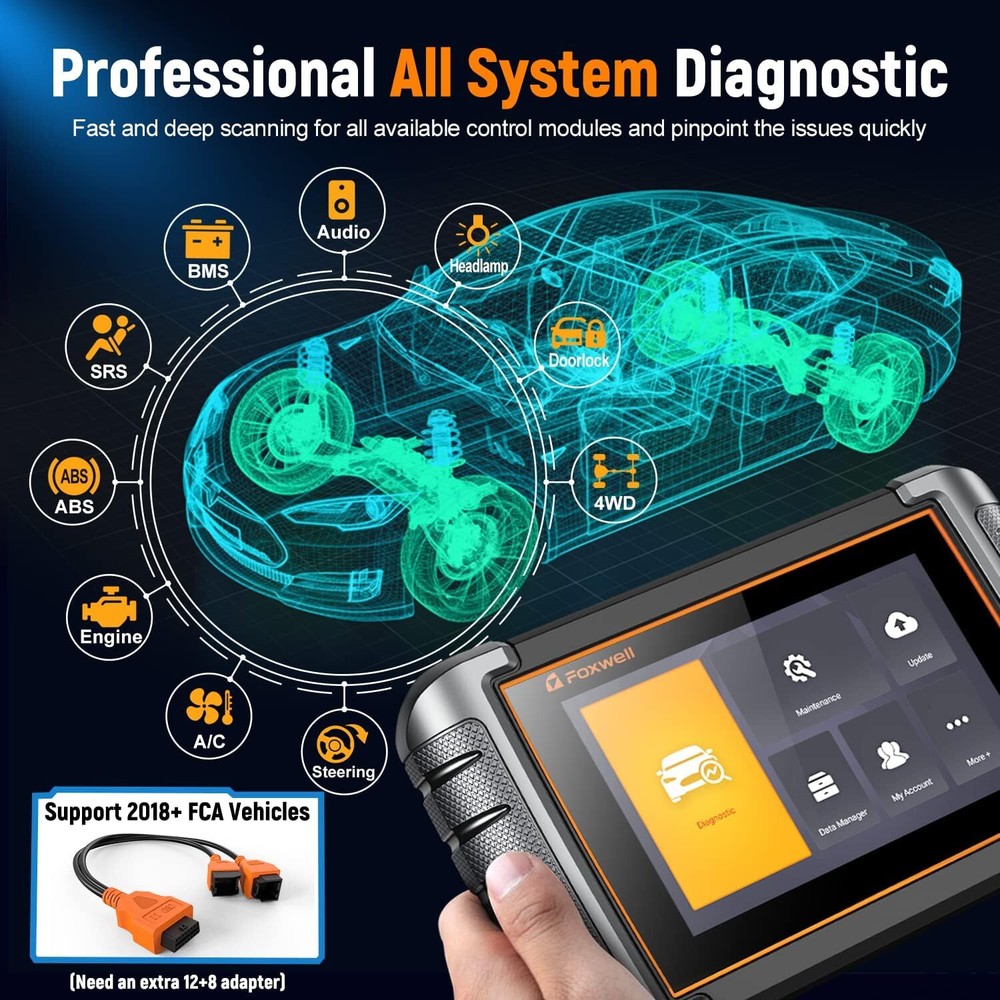 FOXWELL NT809 Bidirectional All System OBD2 Scanner Car Diagnostic Tool TPMS DPF