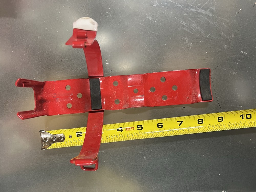 Very Solid Metal Red Fire Extinguisher Bracket Mount 9"