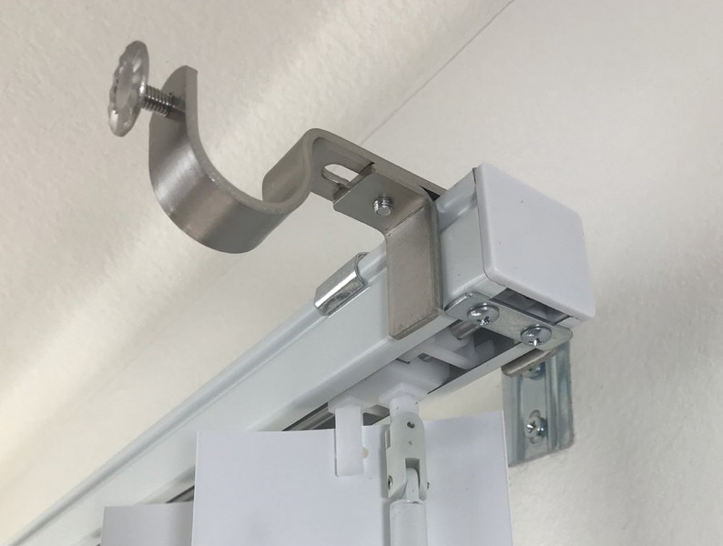 NoNo Bracket - No Drill Curtain Rod Bracket Attachment over Blinds (Used)