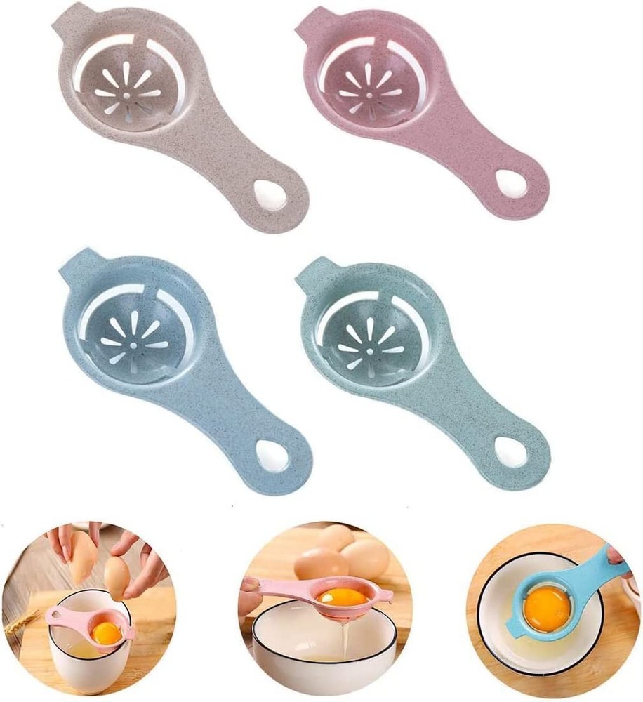 4PCS Egg White Separator Bamutu Yolk pink, green, blue, khaki