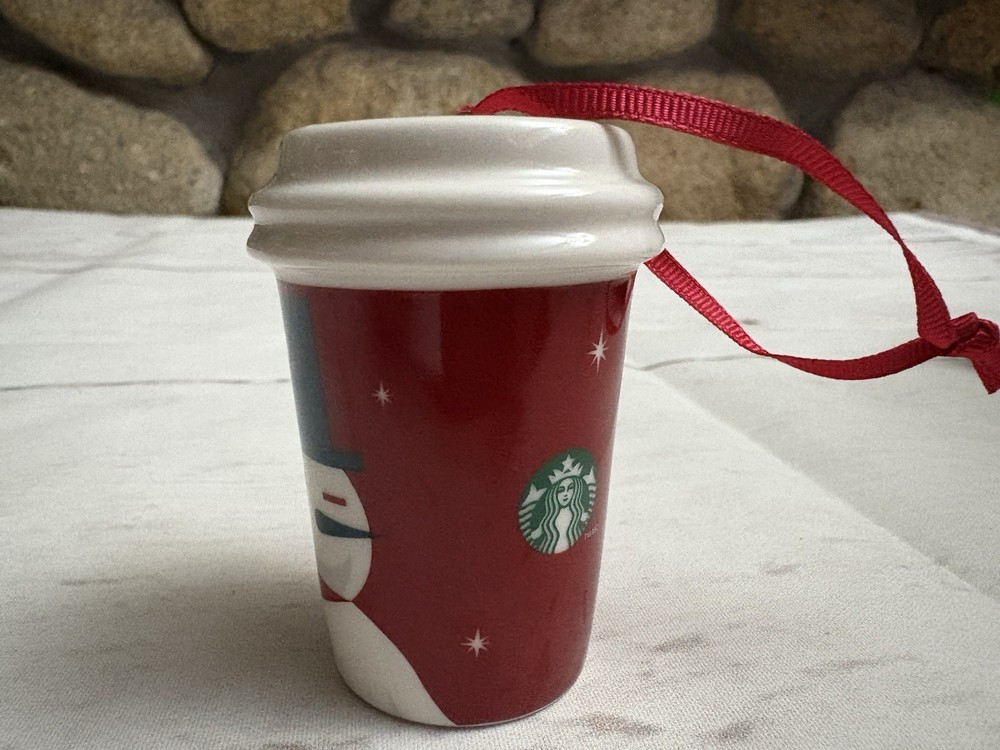 Starbucks 2012 Snowman Mini Mug Ornament