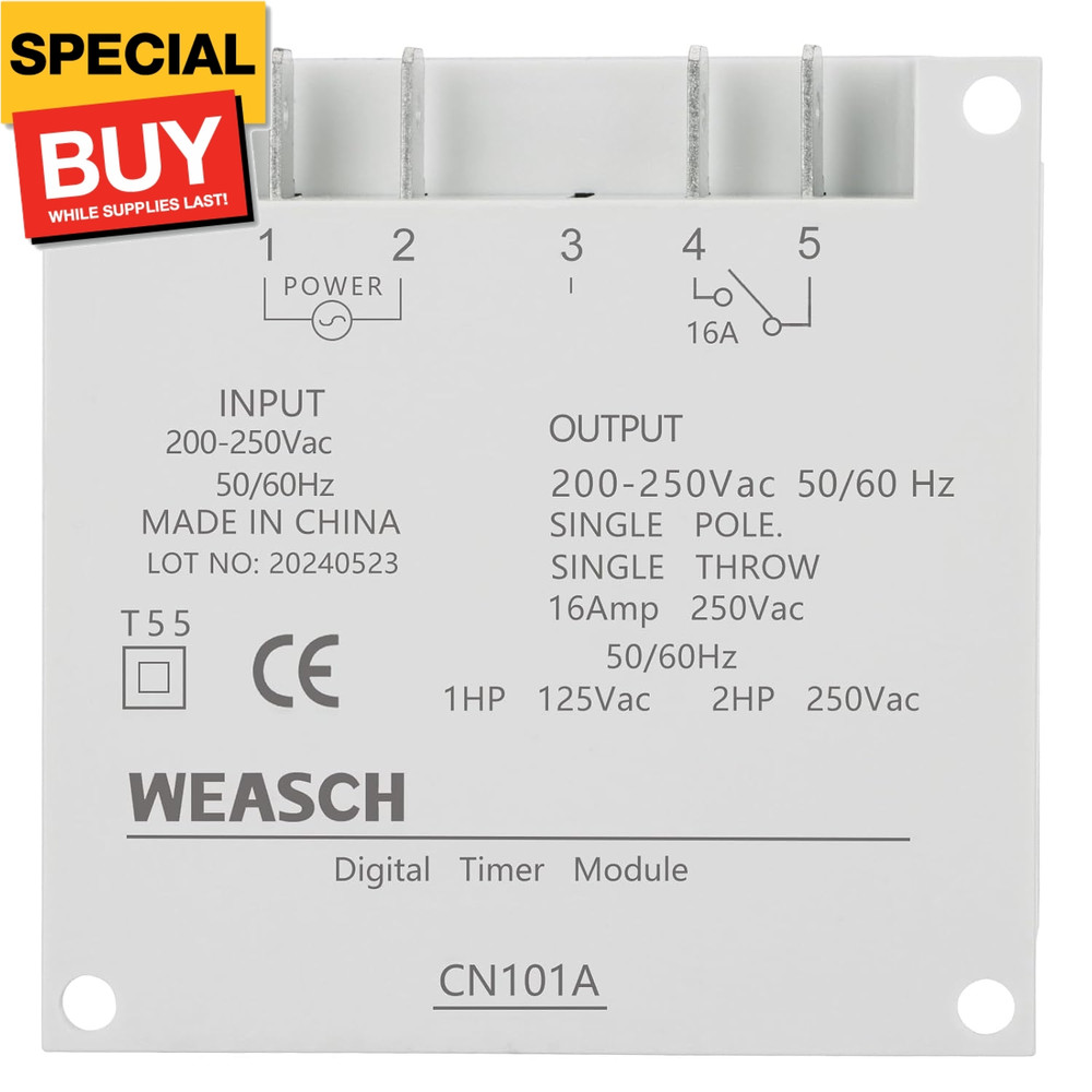 Timer Switch, CN101A, AC 220-240V 16Amp, Digital LCD Power Programmable Timer Ti