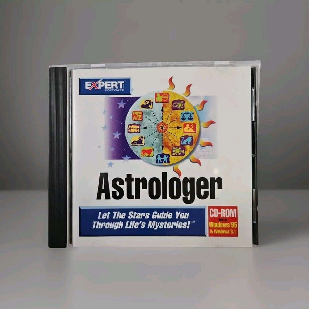ASTROLOGER by Expert Software CD-ROM DOS/Win 95 Astrology Software 1997