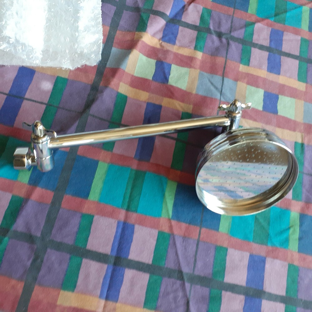 Amcor Solid Brass Chrome Plate Rain Showerhead with Adjustable Arm - Free Ship