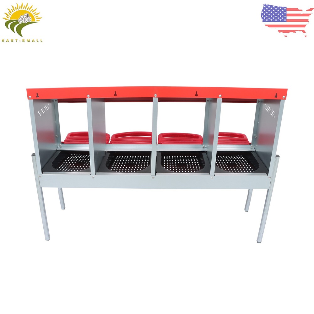 Roll Out Chicken Nesting Boxes 4 Hole For Laying Eggs Coop Compartment