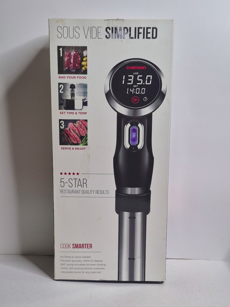 CHEFMAN RJ39 BLACK SOUS VIDE PRECISION COOKER - IMMERSION CIRCULATOR DIGITAL