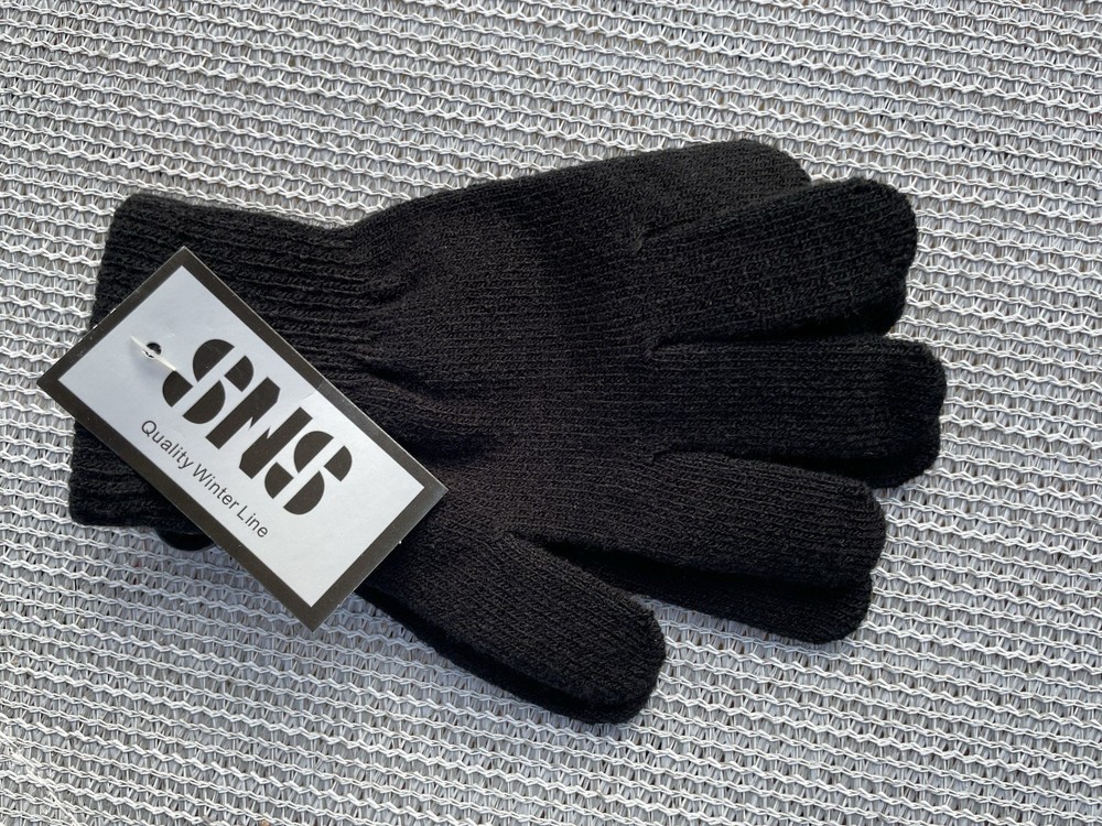 SNS Quality Winter Line Black Gloves