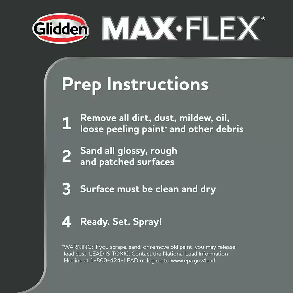 GLIDDEN MAX FLEX Matte Black Interior/Exterior All Surface Spray Paint - 12 oz.