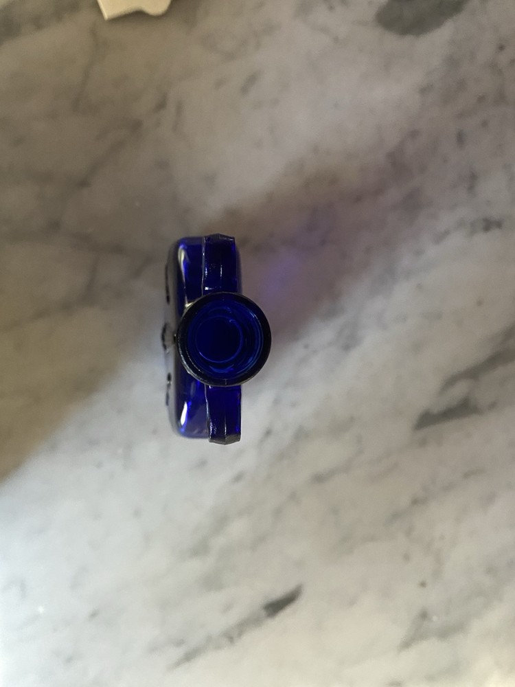 Cobalt Blue Bottle Shaped Like A Violin